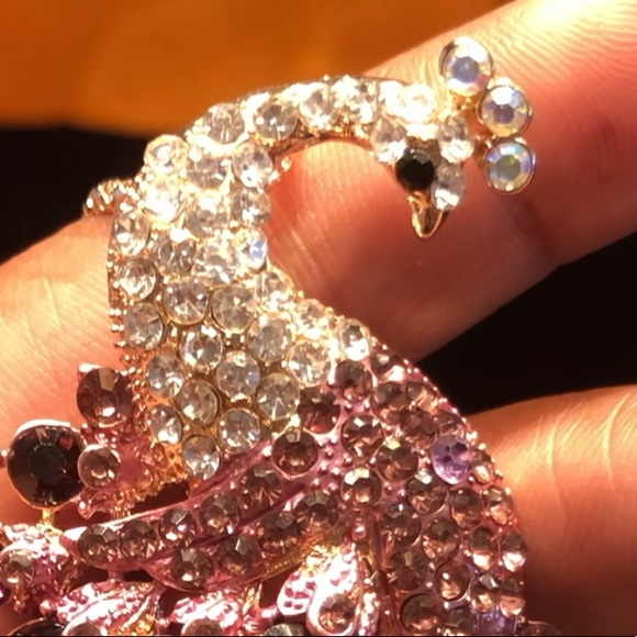 Purple Peacock Necklace - Picture 4 of 5